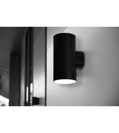 APLIQUE KLOPS 18W CCT SWITCH REDONDO NEGRO IP65